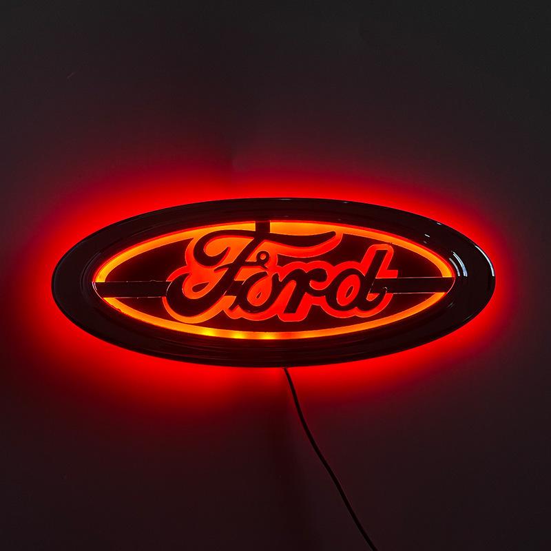 Светодиодный значок Ford для автомобиля - 5D Светящийся задний значок