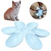 PP Durable Pet Six Petals Multiple Case Food Feeder Water Feeding Bowl for Cats Dogs GeneralBlue