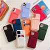 Soft Silicone Phone Case For iPhone 13 Pro Max 12 11 Card Slots Pocket Wallet Back Cover for Samsung S21 A32 Xiaomi Poco M3 Pro Redmi 9T