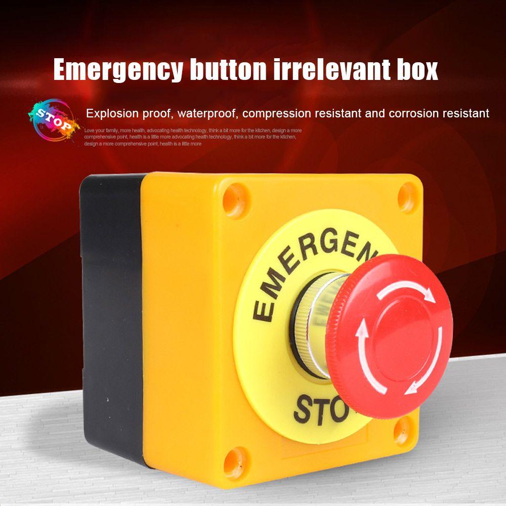 AC 660V 10A Mushroom Plastic Shell Push Button Switch Emergency Stop Switch DPST LAY7-11ZS