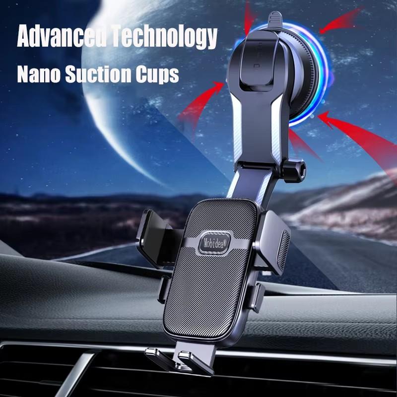 Car Phone Tablet Mount, 3-in-1 Dashboard Windshield Air Vent Cup Holder, Adjustable Stand for iPhone iPad
