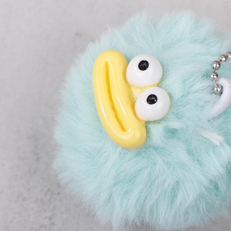 Милый мультяшный сосисочный рот волос мяч брелок плюшевый смешной мини большой рот кукла кулон брелок рюкзак сумка автомобиль кулон