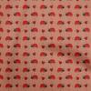 Cotton Poplin Brown Fabric Bird Ladybird  Quilting Supplies Print Sewing Fabric By The Yard 42 Inch