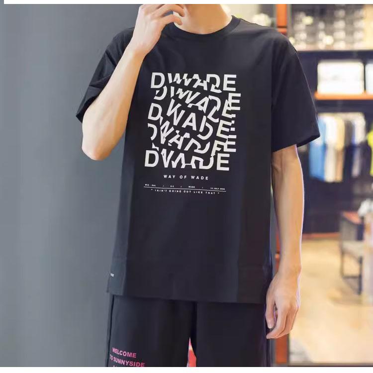 Li-Ning Удобная футболка из ледяного шелка с буквенным принтом, мужские топы, черный AHST327-1