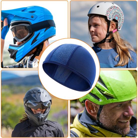 Helmet Liner Hat Sweat Wicking Breathable Mesh Quick Drying Beanie Outdoor Cycling Running Motorcycle Men Under-Helmet Skull Hat