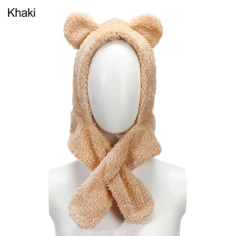 Warm Plush Cute Beanies Caps Earflap Earmuff Bear Ear Hat Winter Hats