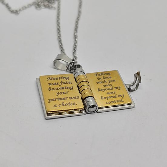 Ожерелье-книга для дочери Моя невероятная девочка Кулон из нержавеющей стали с гравировкой Ожерелье-мини-книга Ювелирный подарок