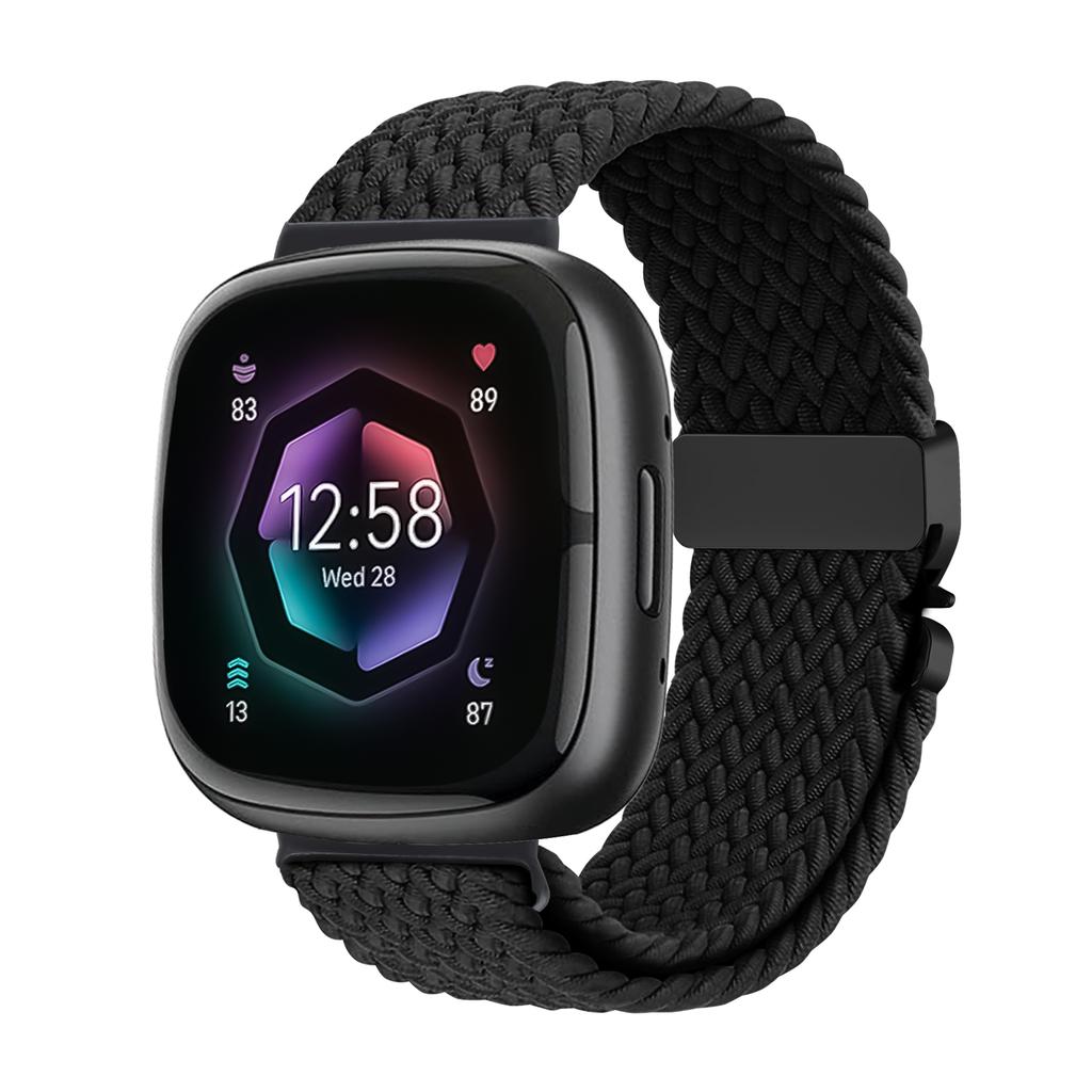 For Fitbit Versa 4 3 Sense 2 band Accessories replacment sport nylon loop Bracelet correa Fitbit Versa4 Parachute Braided Strap