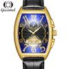 GUCAMEL Men's Watch Wine Barrel Mechanical Watch Automatic Mechanical Watch Tourbillon Sun Moon Stars Men's Watch