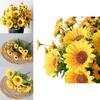 Sunflower Artificial Flowers For Home Decor And Photography Props With Silk Material
