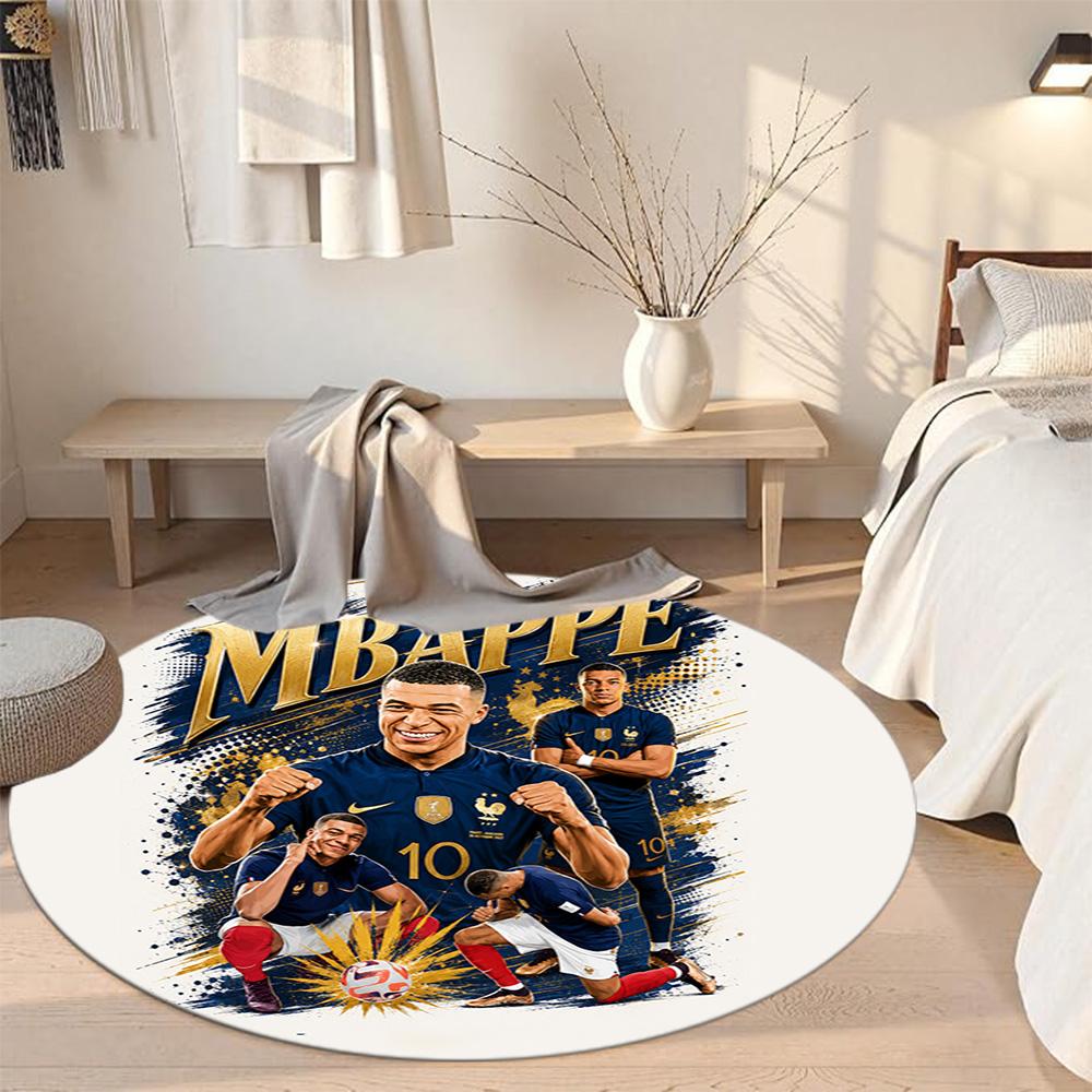 Barcelona Round Carpet Perfect for Outdoor Bedrooms Game Room Dining Room Anti-slip Round Rug Anime Office Decor Perfect Birthday Christmas Gift Idea