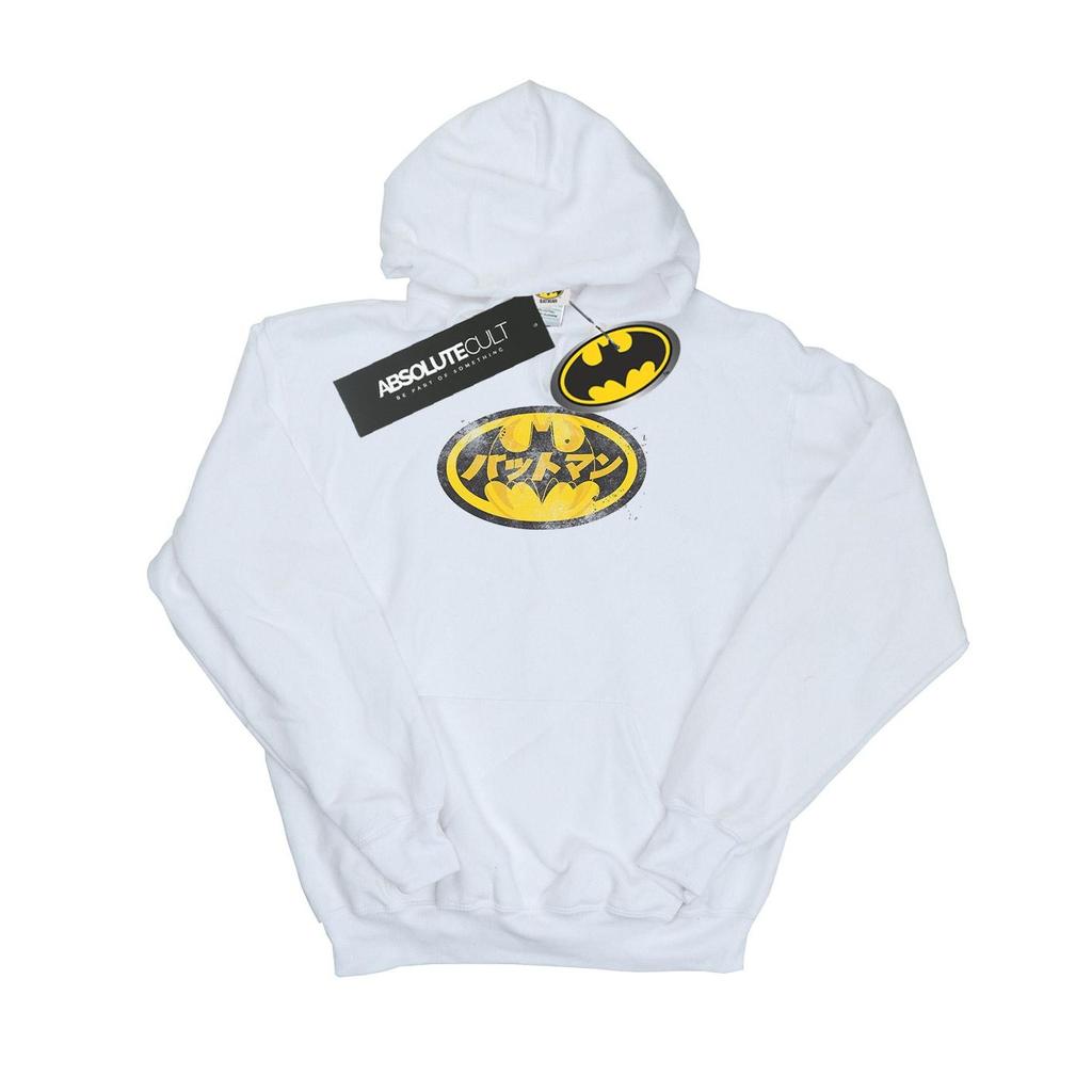 DC Comics Womens/Ladies Batman Japanese Logo Yellow Hoodie