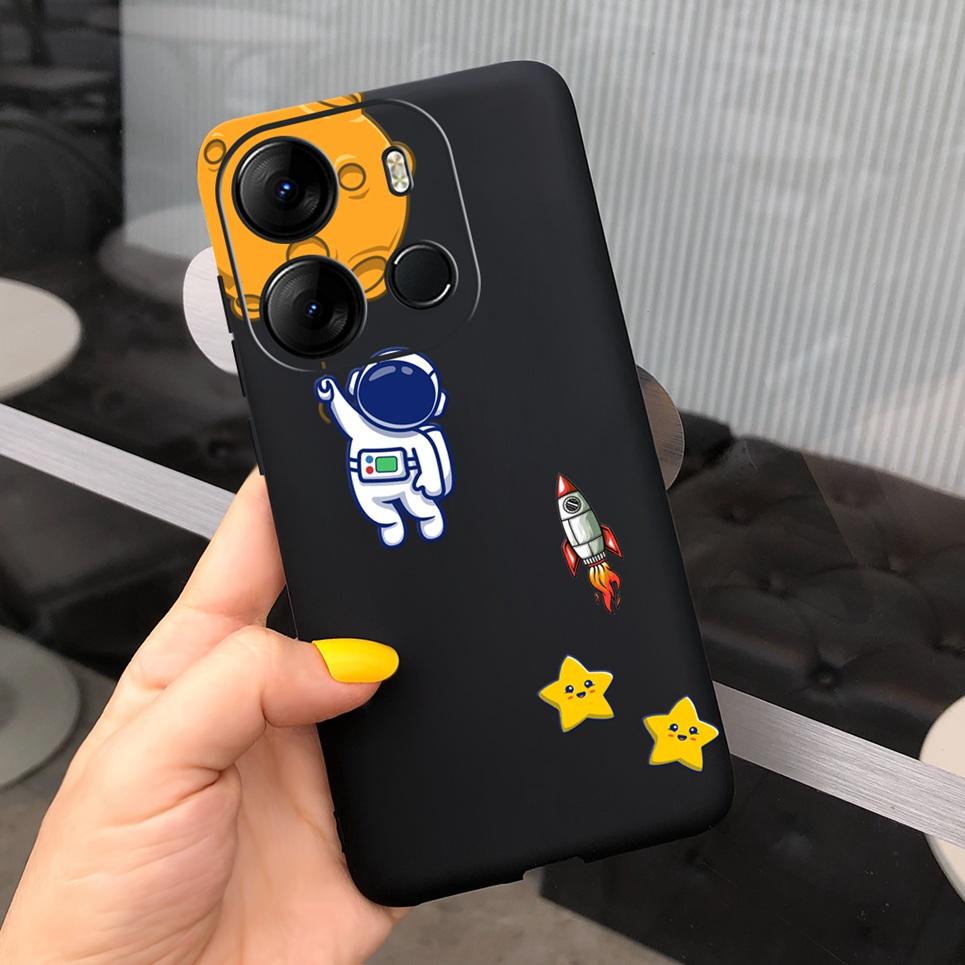 For Cover Tecno Pop 7 Pro Case Astronaut Dragon Silicone TPU Soft Back Cover Cases for Tecno Pop7 Pro BF7 Shockproof Bumper Capa