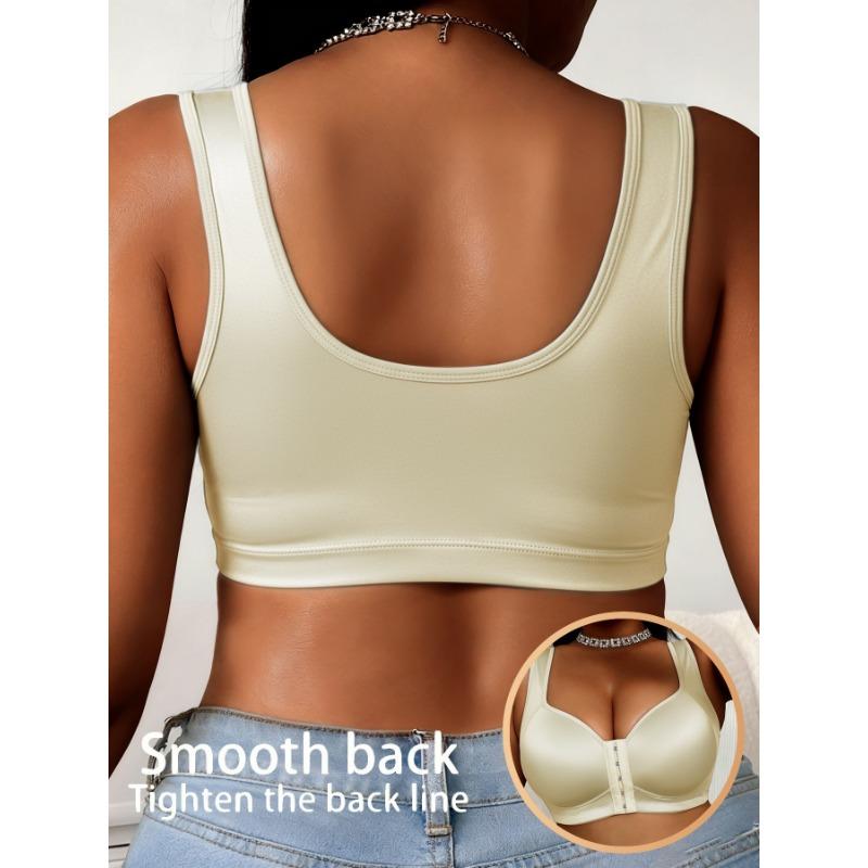 Women S Front Closure Push Up Plus Size Smooth Sports Bra No Underwire
