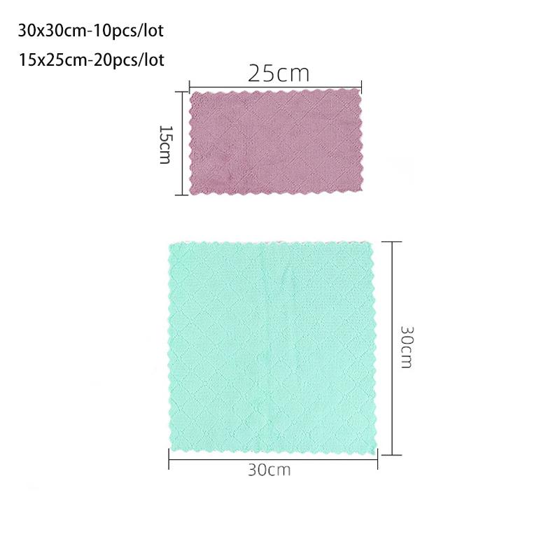 10/20 шт. Салфетки для мытья посуды, кухонные салфетки, бытовые многоцелевые впитывающие антипригарные салфетки для очистки масла из волокнистой ткани