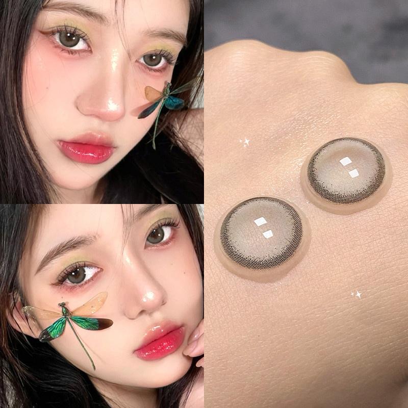 Цветные контактные линзы Mill Creek, 1 пара/2 шт., серые, натуральные, ежедневные, круглые, мягкие линзы 0 класса, цветные косметические контактные линзы для ежегодного использования