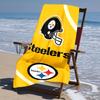 proof beach towel with Pittsburgh Steelers pattern - soft,absorbent,quick-drying,machine washable - perfect for swimming,camping,bathing