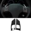 2pcs for Lexus IS IS250 300 350C 2006-2012 Car Steering Wheel Button Decor Cover Trim Decal Sticker Car Accessories Carbon Fiber