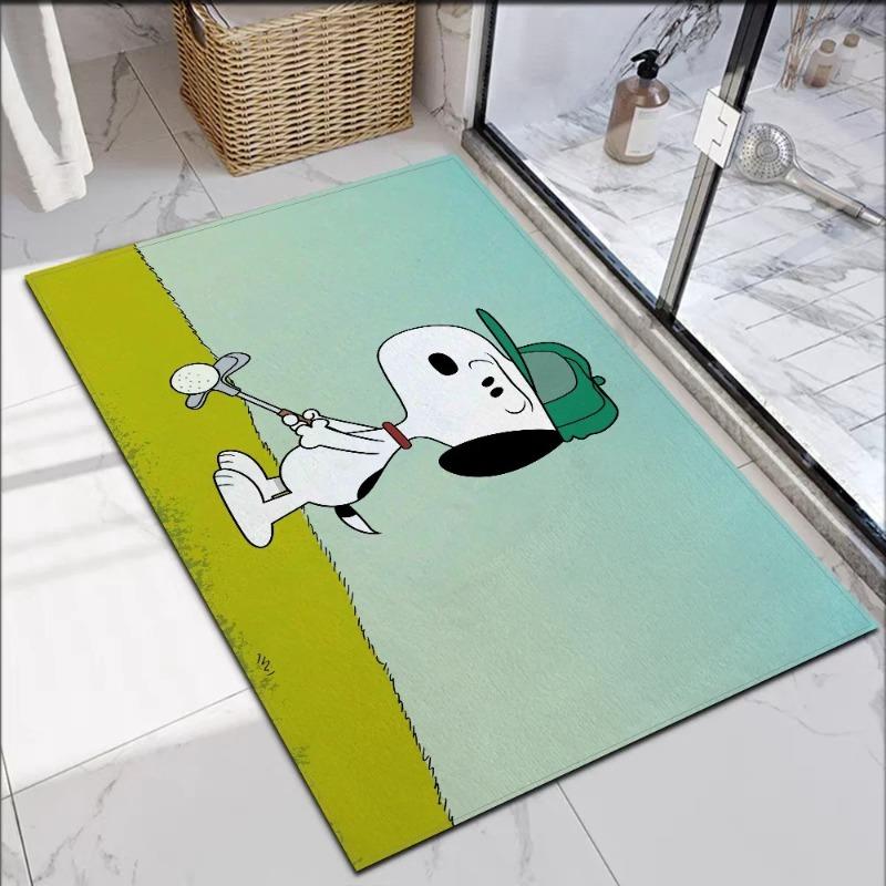 Дисней Снупи Дверной коврик Милый мультяшный Детская комната Домашний декор Нескользящий Моющийся ковер Спальня Ванная комната Кухня Входной коврик
