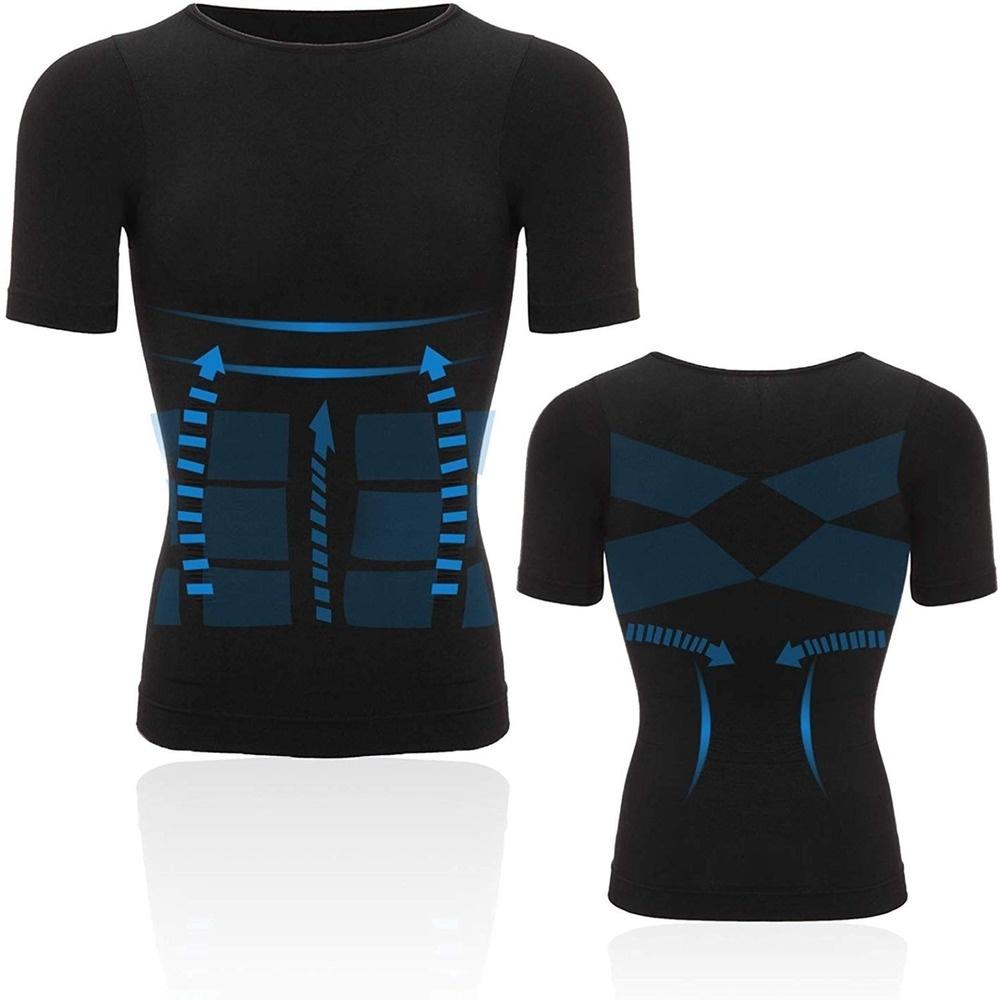 Мужская рубашка для похудения, жилет для контроля живота, компрессионный жилет для груди, базовый слой для живота, тонкая корректирующая одежда, топы на бретелях для тренировок, майка