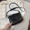 Ielgy Texture Trendy Fashion Retro Messenger Bag All-Match Simple Saddle Bag