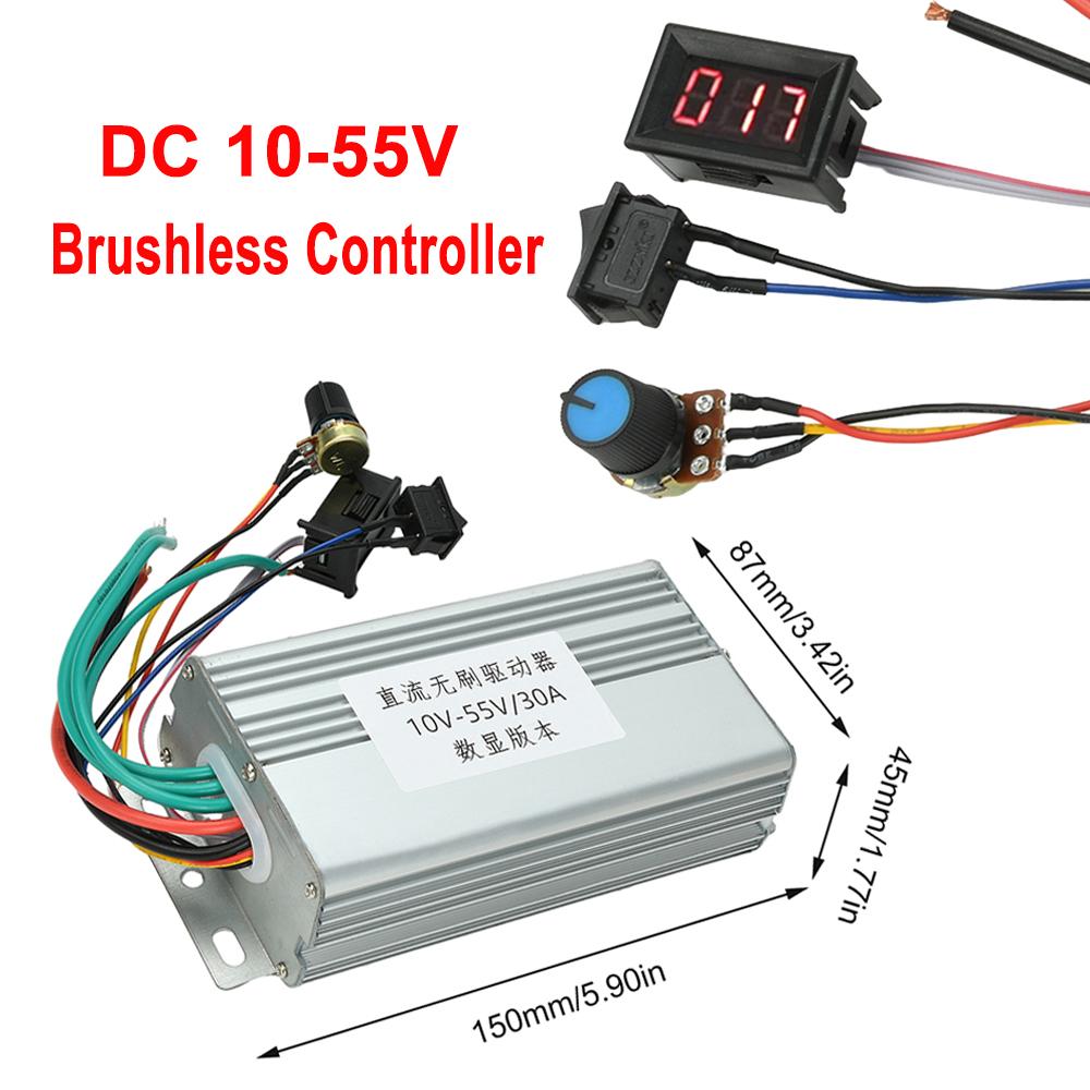 30A DC 10-55V Контроллер Бесколлекторного Двигателя Трехфазный Бесколлекторный ESC Цифровой Дисплей Регулятор Скорости Плата для DIY Проектов
