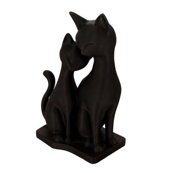 3D-печатная фигурка кошки, скульптура из переплетающихся кошек, современная статуэтка черной кошки для дома, гостиной, офисного стола, декора полки