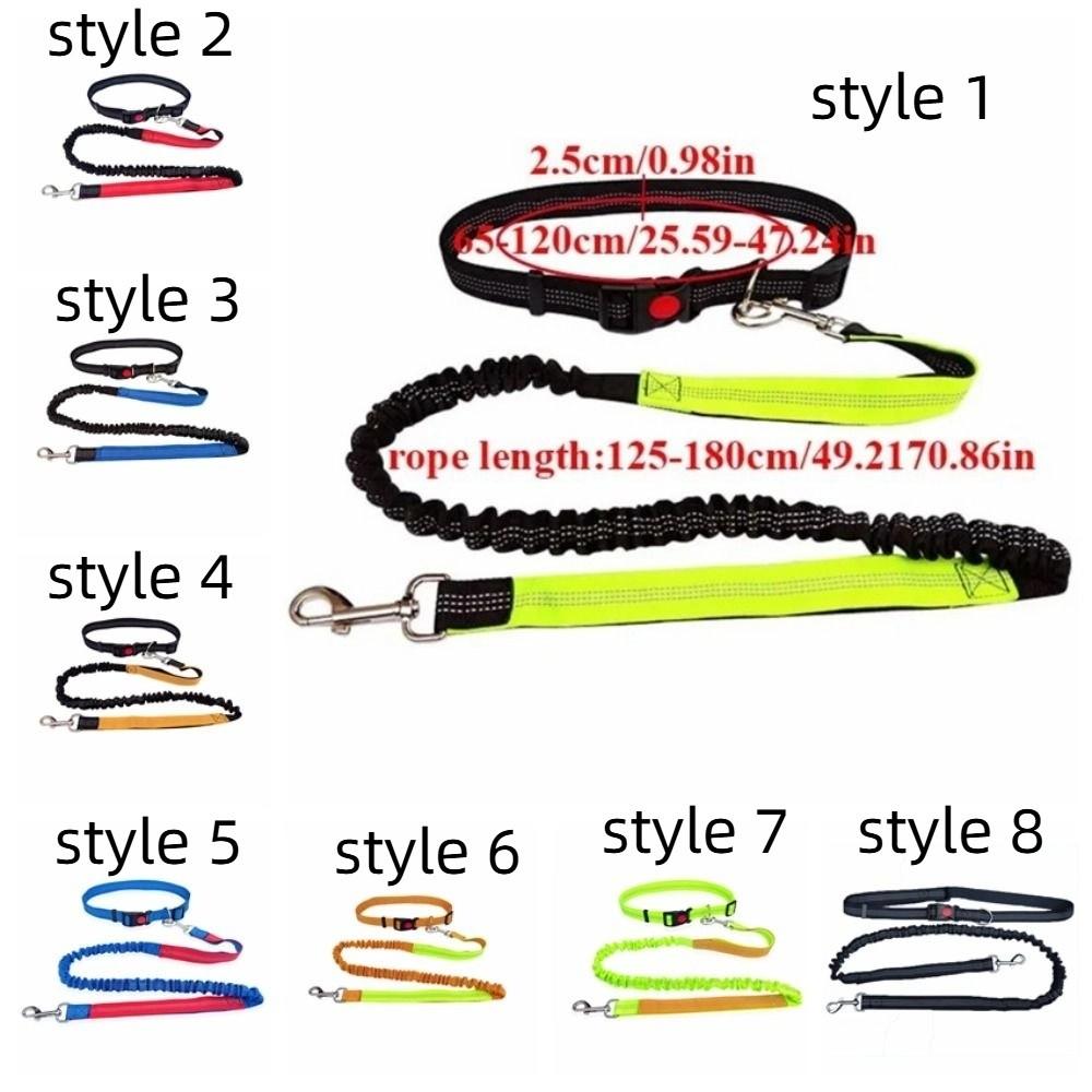 Double Stretch Pet Walking Leash Waist Belt Dog Traction Rope Hand Free Dog Leash  Jogging