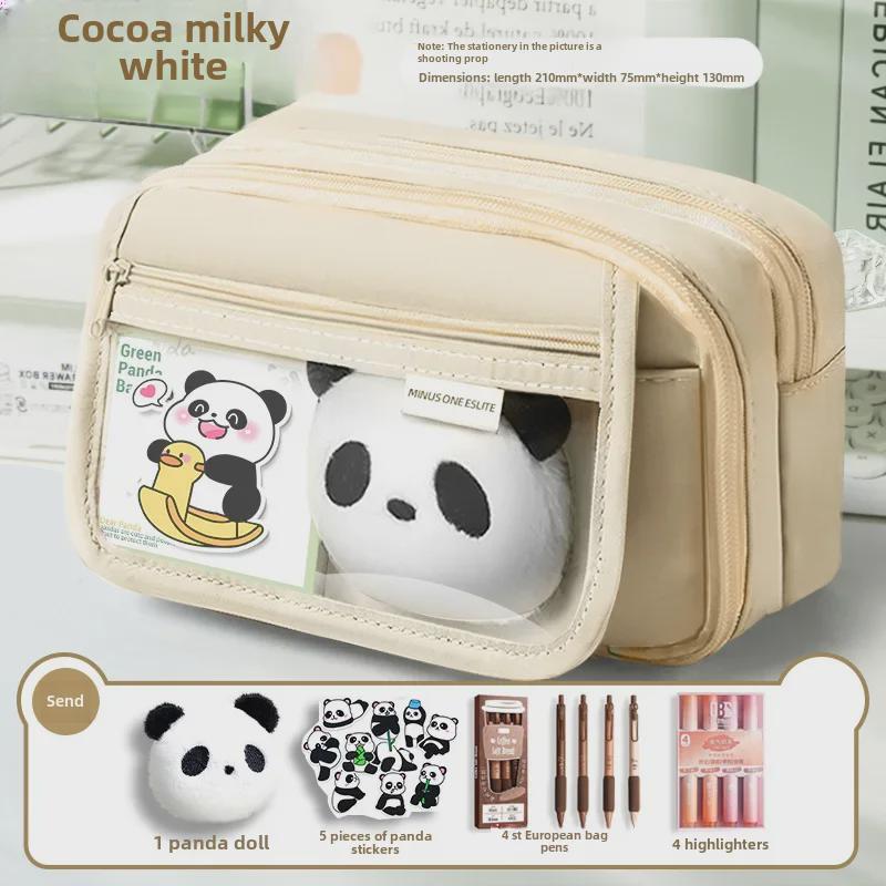 Пенал большой вместимости «Панда» 2024 года для девочек и мальчиков — подходит для учеников начальной и средней школы