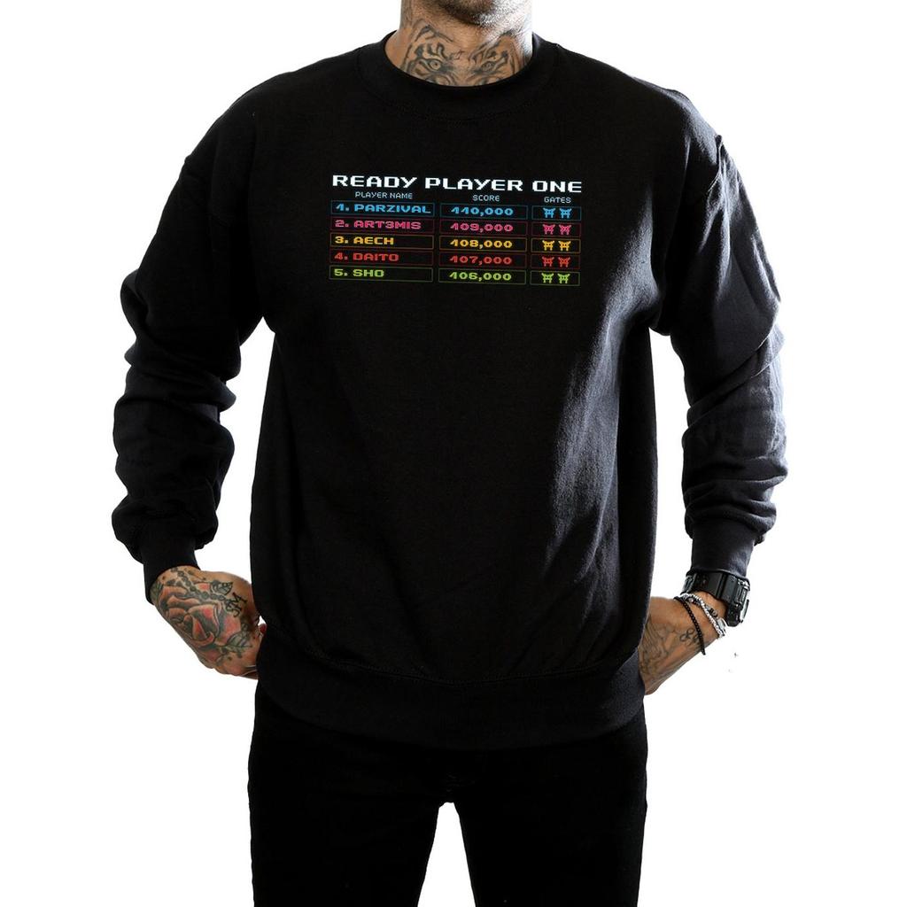 Ready Player One Mens 8-Bit Scoreboard Sweatshirt
