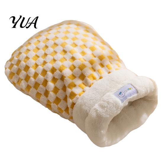 Soft Plush Pet Cave for Small Dogs Cat Sleeping Bag, Cozy Bed, Fluffy Warm Thickened Cotton Velvet Mat Puppy Sack, Washable Snuggle Pouch