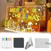 LED Note Board With Night Light Colorful 7 Pens DIY Acrylic Message Board Children‘s Drawing Board For Kids Birthday Gift