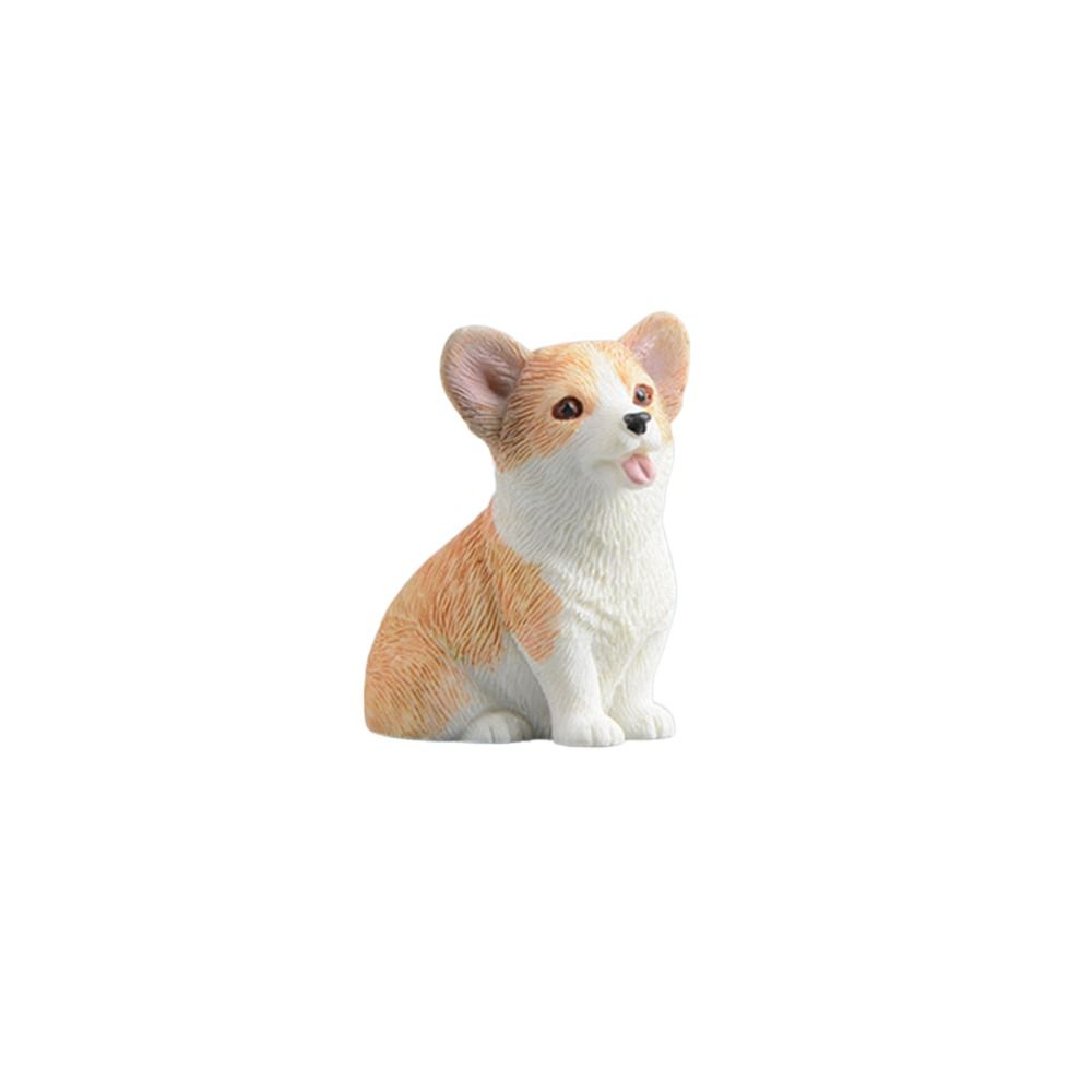 Children's Gift Mini Animal Dog Doll Simulation Dog Car Ornament Corgi Model Miniature Figurines