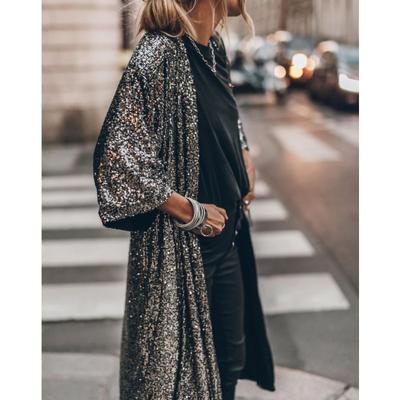 Европейские и американские весенние новинки, модная вечерняя куртка-кардиган с пайетками для женщин