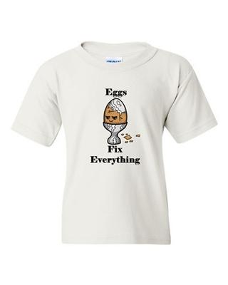 Яйца Fix Everything Курица Курица Вареное Яйцо DT Новинка Молодежь Дети Футболка Футболка Унисекс Футболка