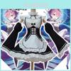 Элегантный Re:Zero Начать жизнь в другом мире Близнецы Рэм/Рем Универсальное косплей платье горничной с подходящим головным убором