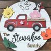 Wooden Swap Diy Festival Wreath Door Hanging Car Wooden Plate Decoration Arrangement