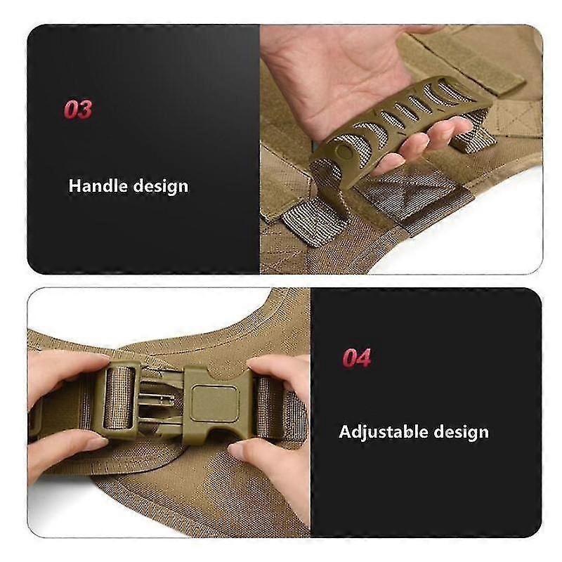 Dog tactical harness training working adjustable metal buckle high quality nylon material vest for large dogs german shepherd