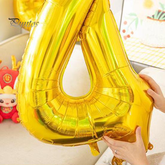 4 шт. воздушный шар с номером золотого цвета многоразовый герметичный реквизит для вечеринки 2024 Новый год декоративный надувной воздушный шар с гладкой поверхностью для вечеринки