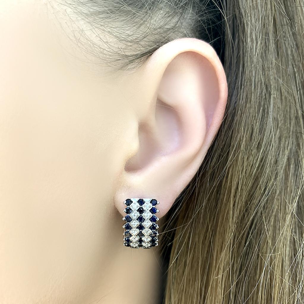 Серебряные серьги с натуральным сапфиром 1.797ct (2065432)