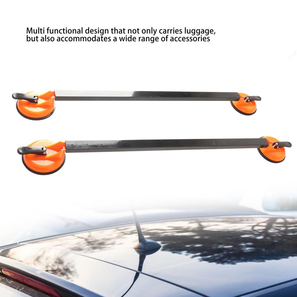 Поперечины на крышу автомобиля с двумя квадратными стальными присосками, универсальный багажник на крышу для перевозки груза, багажа, трубы 36,22 дюйма, крепление,