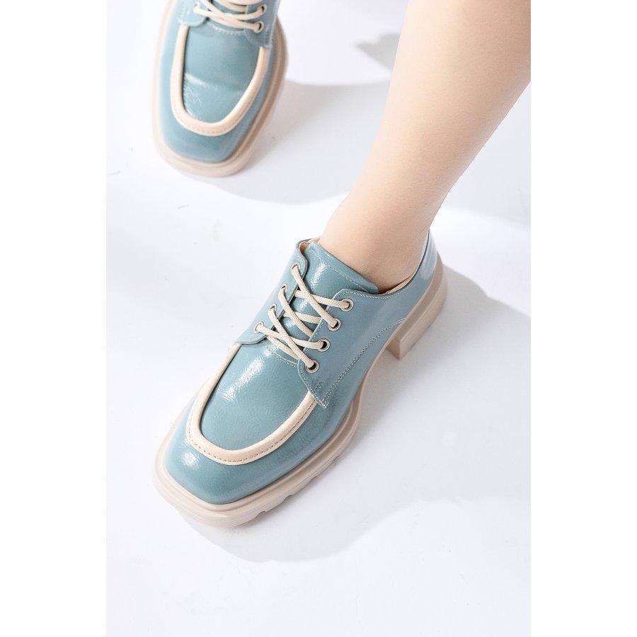 Женская повседневная обувь из искусственной лакированной кожи на толстой подошве, мокасины