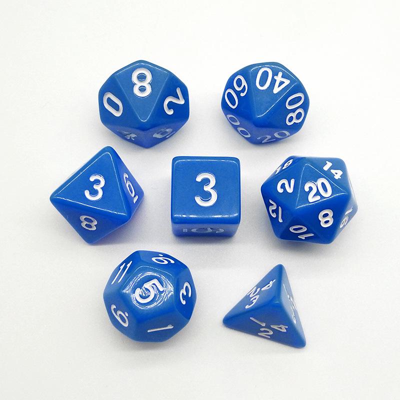 7 шт./лот, многогранные игральные кости из смолы D&D D4 D6 D8 D10 D% D12 D20, многогранные игральные кости TRPG, настольные игры