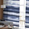 Watercolor Stripes Abstract Gradient Blue Bedroom Transparent Sheer Curtains Holiday Decoration Window Voile Tulle Curtain