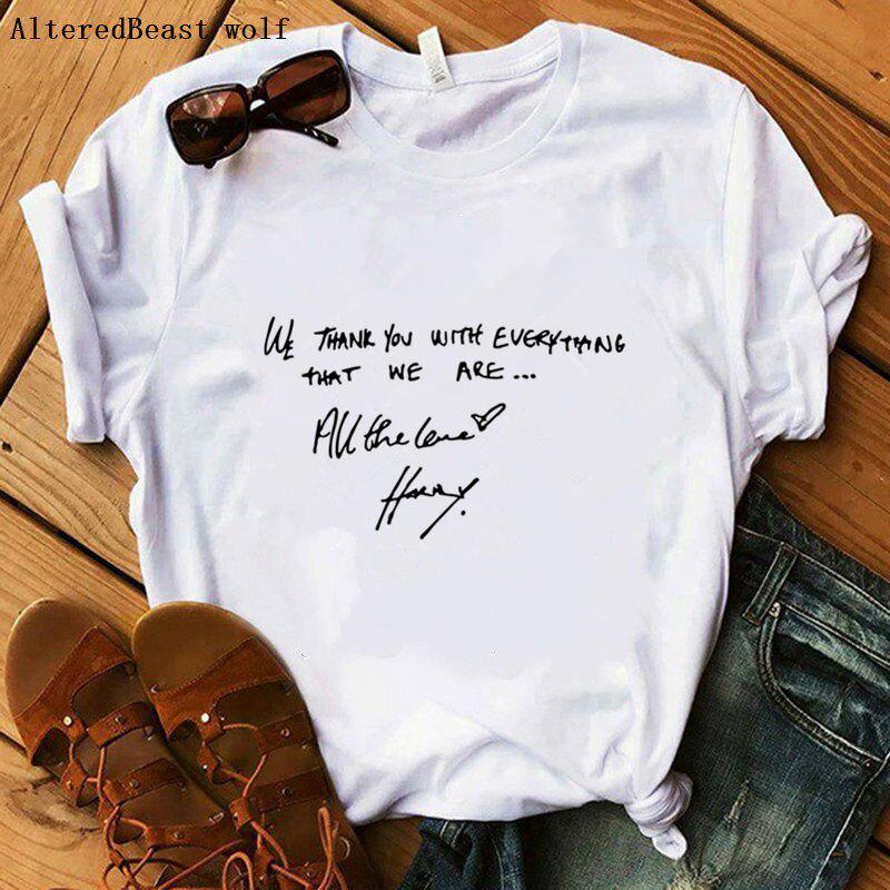 Женские футболки с принтом Harry Styles Love On Your, повседневные футболки, летние топы с коротким рукавом