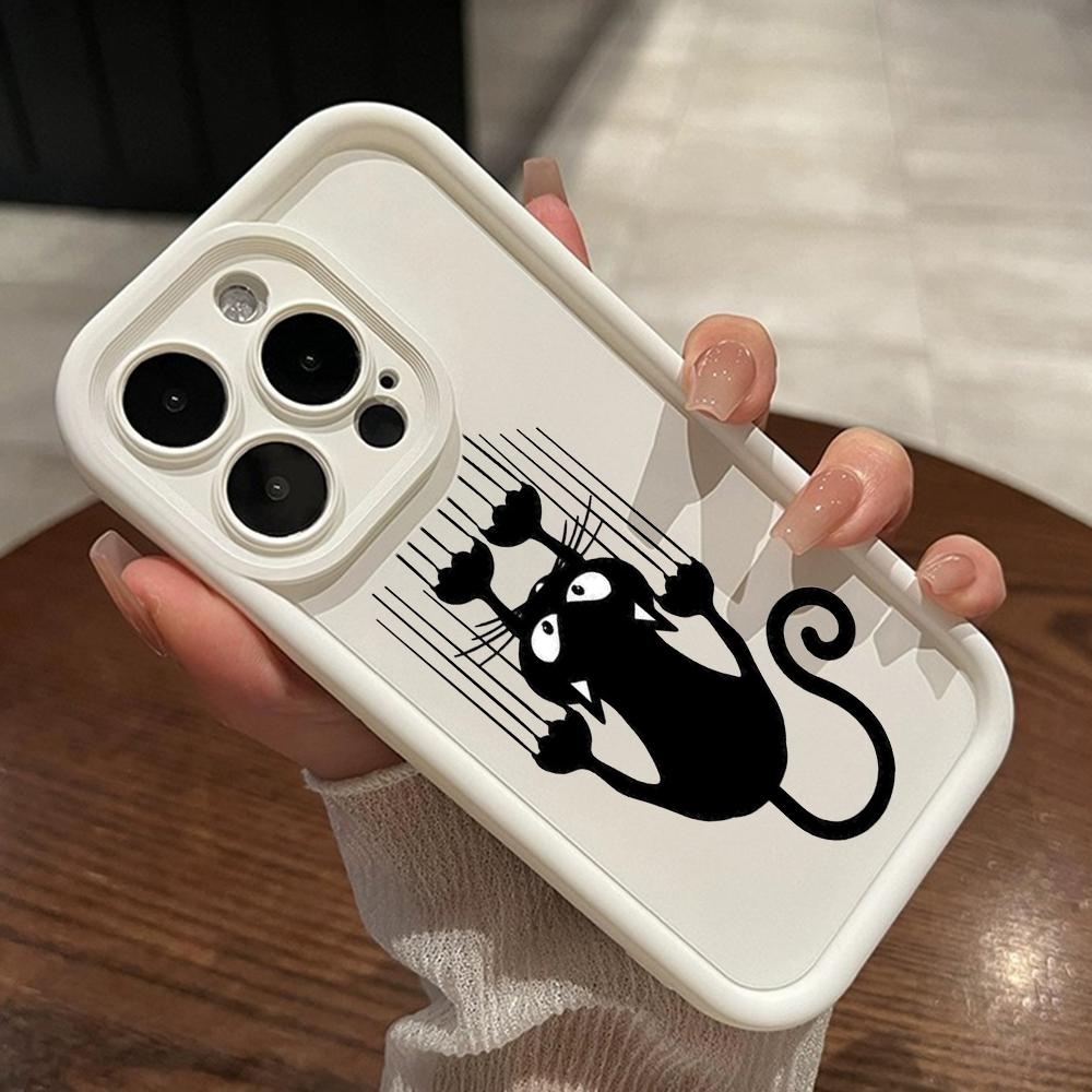 LZ9 мультяшный кот милый художественный дизайн силиконовый чехол для телефона Xiaomi 11 Lite 5G 14T Redmi 14C 13C A3 Note 12 11 9 10 13 Pro Plus противоударный задний чехол