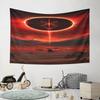 "Red Eclipse with Symbolic Rune Artwork" Pattern Wall Hanging Tapestry Decorative Tapestry Home Decor for Bedroom and Living Room