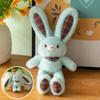 Internet Celebrity Pull Ear Rabbit Pendant Pull Rabbit Keychain Plush Doll Schoolbag Pendant Dopamine Bunny Toy