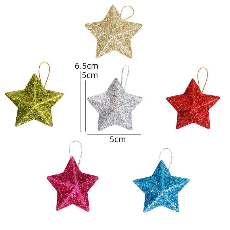 Gold Glitter Star Pendant - Christmas Tree Ornament