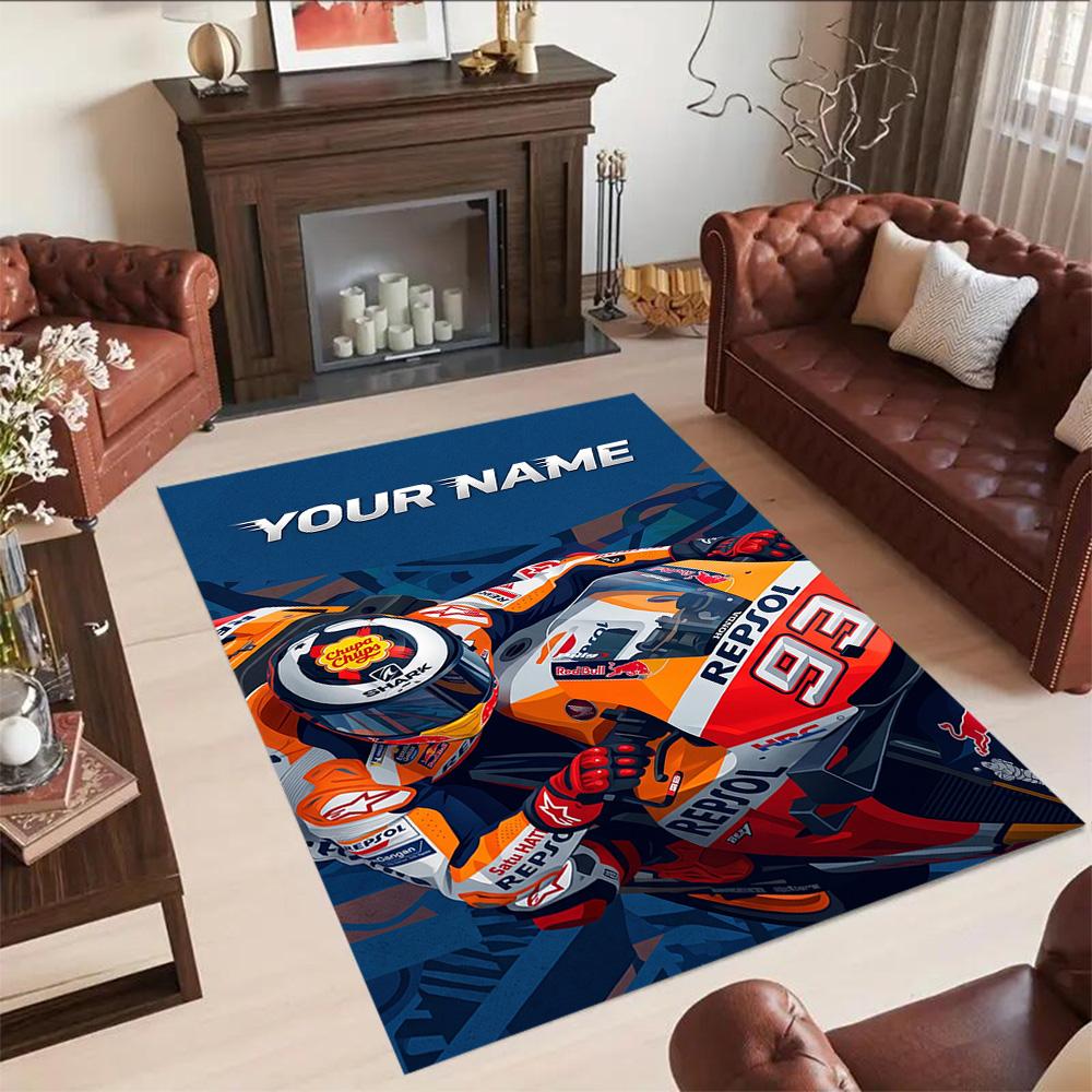Jorge Lorenzo Customize Text Floor Rug Office Rug Perfect For Foyer Dormitory Dining Room Playrooms Antislip Rug Office Home Decor